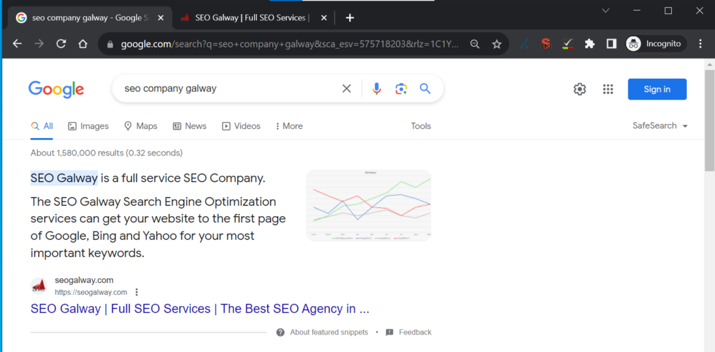 seo company galway featured snippet